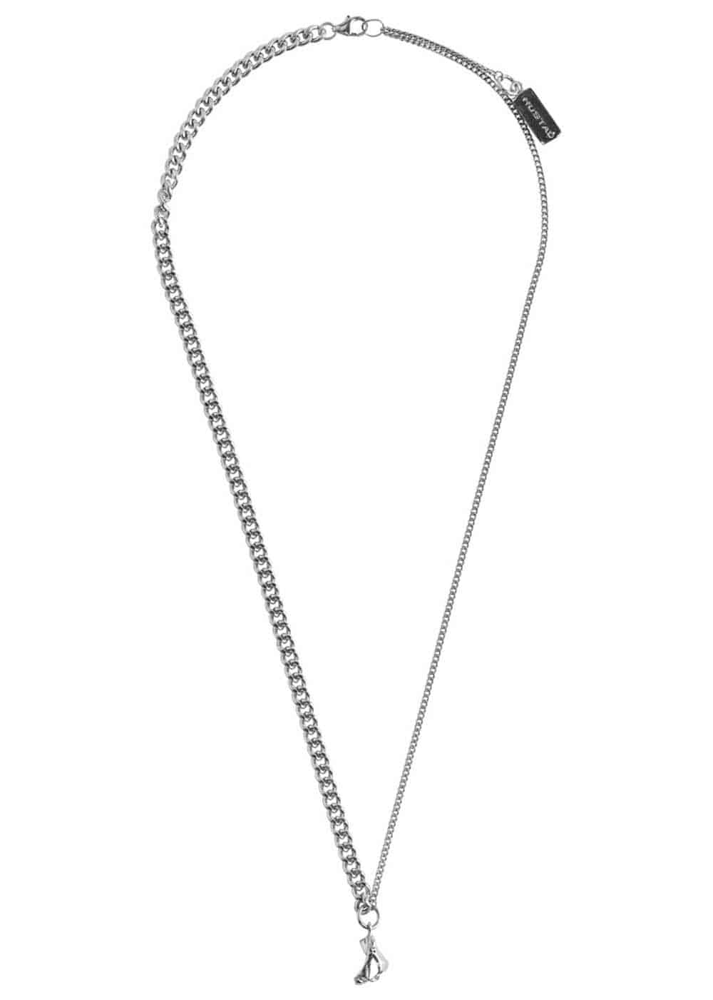 기본트렌드 Hustad #176 silver two-chain choker necklace  자체제작 국내 