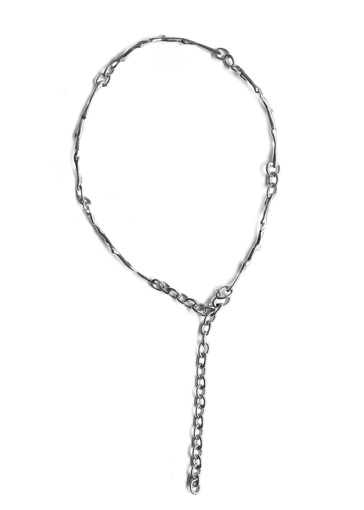 기본트렌드 Hustad #129 stems silver necklace  자체제작 국내 